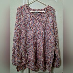 Time and Tru Multicolor Knit Sweater Sz XXXL (22)